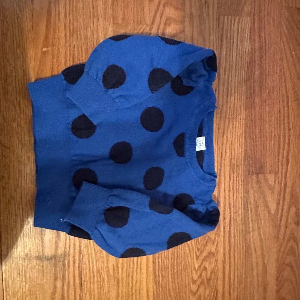 Gap 18-24 Months Blue Polka Dot Sweater